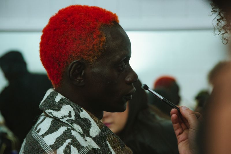 © Camo Delgado Aguilera - A backstage moment during his first solo runway in a very important fashion week in Bogotá.