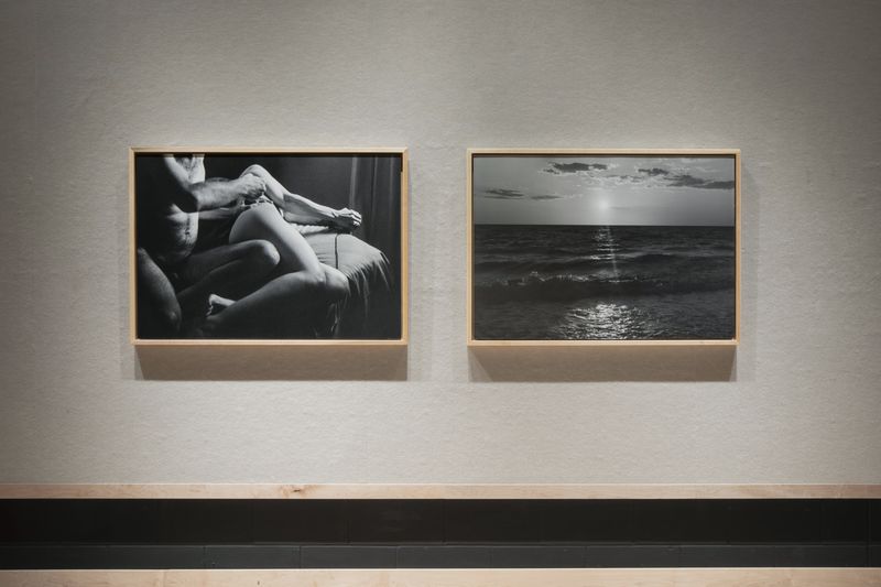 © Rachel Cox - Framed/installed example of Cycles. From solo exhibition Notes on Care at Augustana University, 2023.