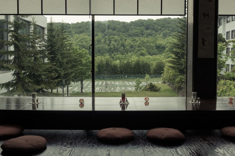 © George Nobechi - Tennis Courts in the Rain, Niseko