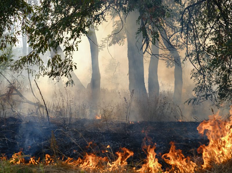 © Marysia Myanovska - Fire after a Russian air bomb explosion.Kharkiv, September 2024