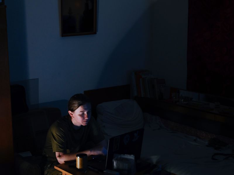 © Marysia Myanovska - Andriana, a UAV operator, during a mission, Kharkiv region, August 2024.