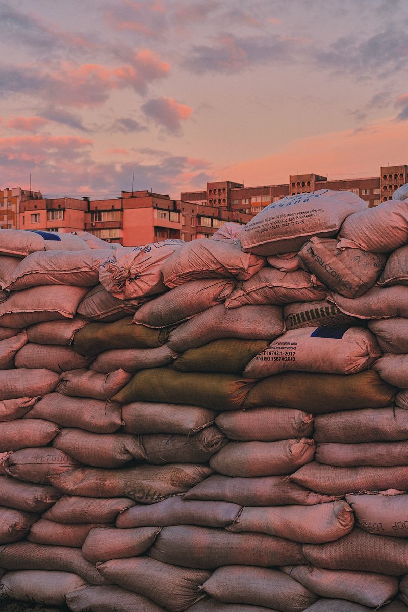 © Marysia Myanovska - Barricades during the tryings of russian troops to invade Kyiv Troyeshchyna, Apr 2022