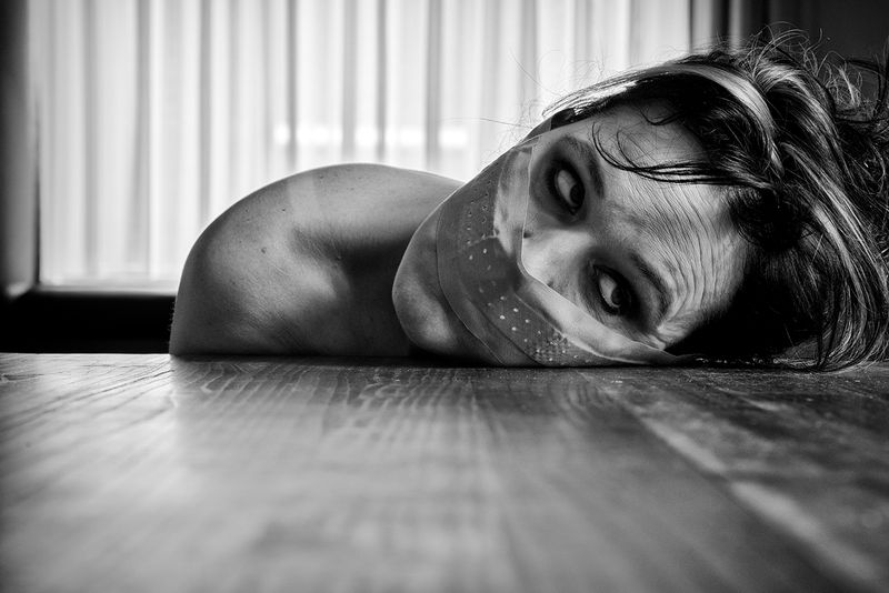 © Henriette van Gasteren - Band aid: Woman is the pig of the world (self-portrait)