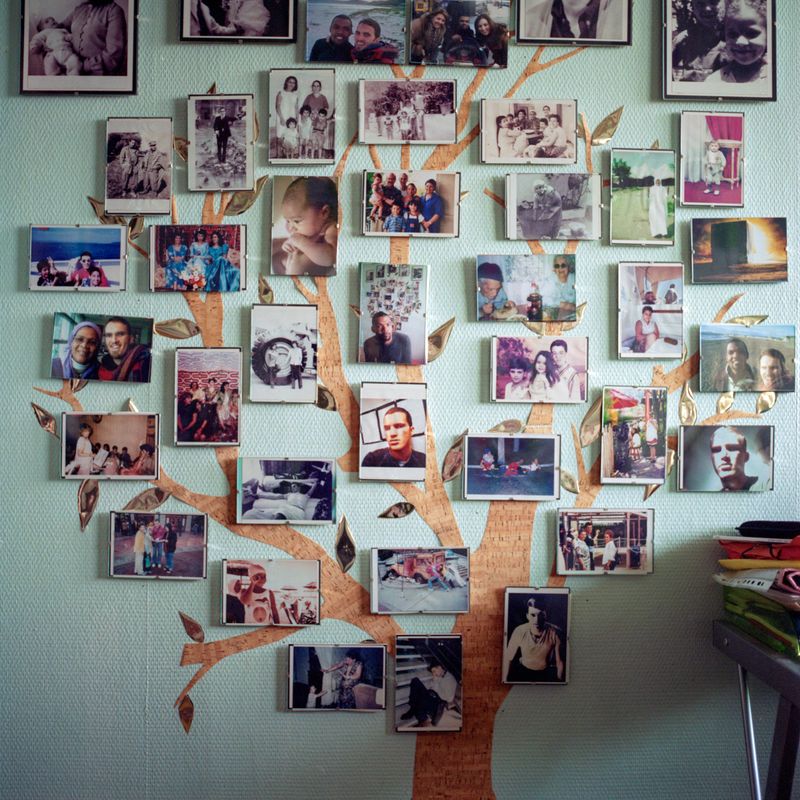 © Lia  Darjes - A tree of photos: Ludovic's family and companions.