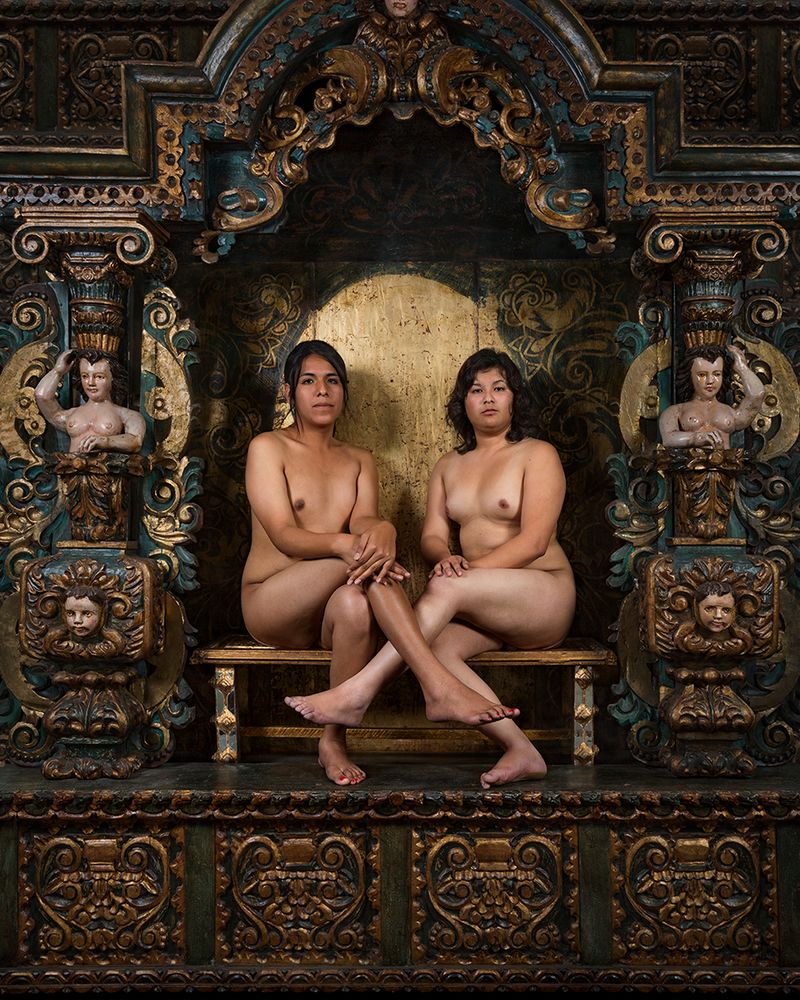 © Juan Jose Barboza-Gubo and Andrew Mroczek - Janny & Nuria, from the series Virgenes de la Puerta, 201530”x37” edition of 620”x24” edition of 8