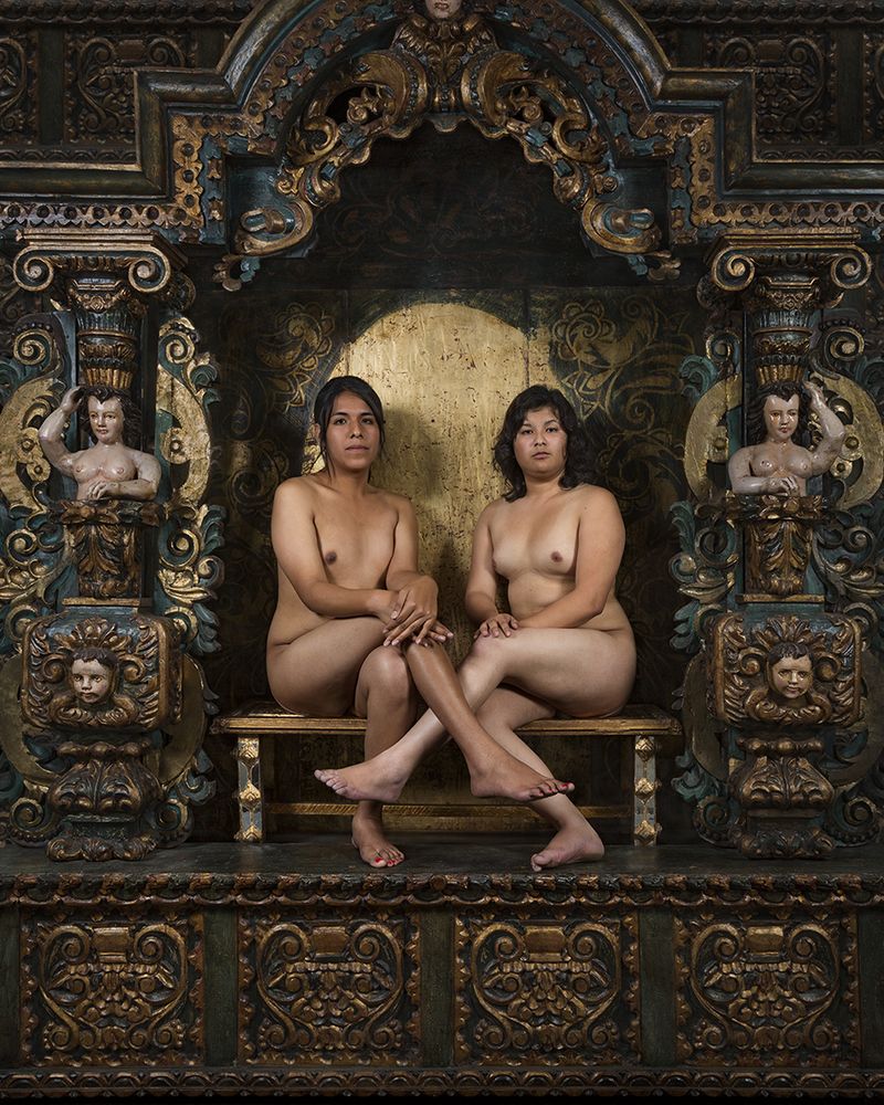 © Juan Jose Barboza-Gubo and Andrew Mroczek - Janny & Nuria, from the series Virgenes de la Puerta, 201530”x37” edition of 620”x24” edition of 8