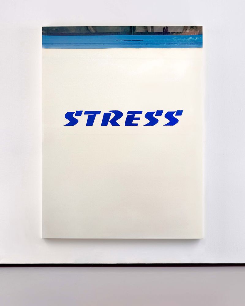 © Luca Massaro - Stress, San Fruttuoso - Latex on unprimed linen canvas 180x125x5cm