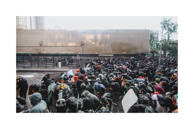 © Matias Cortez - demonstrators in the frontline