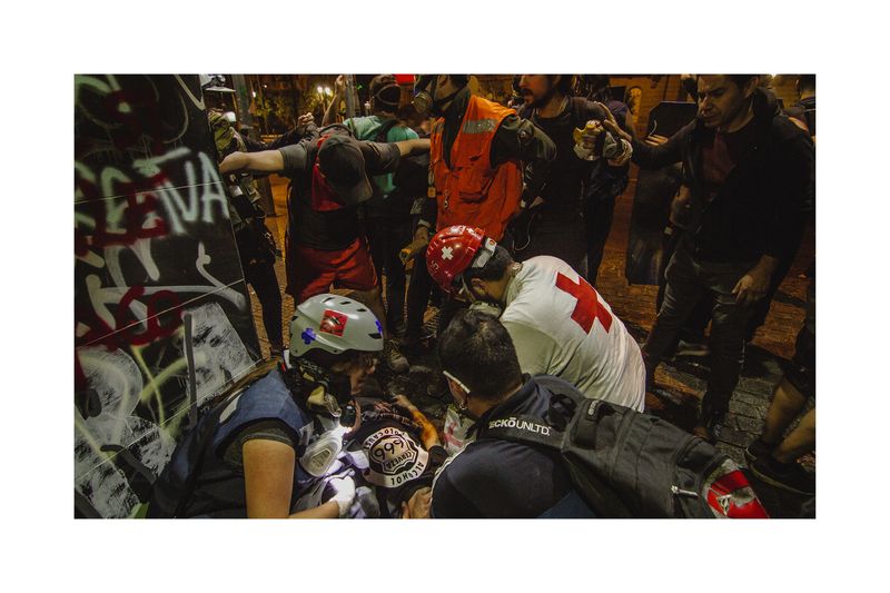 © Matias Cortez - nurse brigade helping protesters