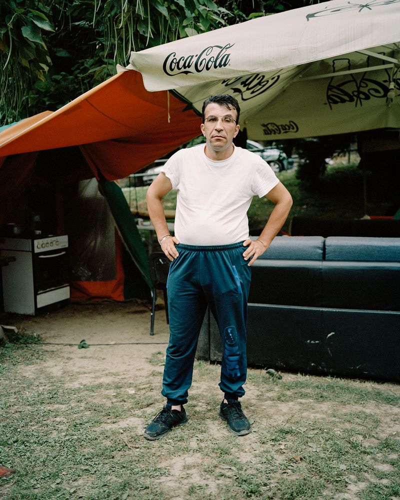 © Miriam Stanke - Amir in the veteran protest camp in Sarajevo.