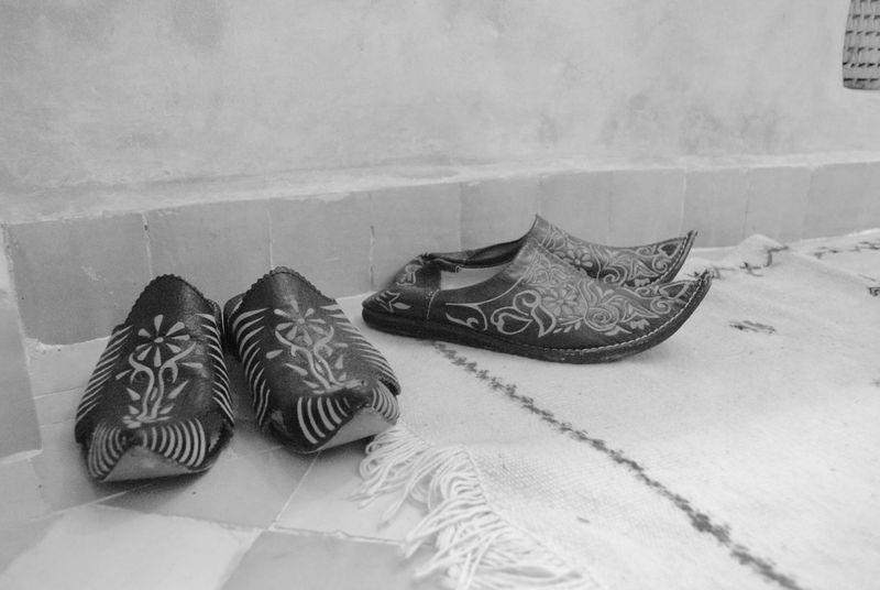 © Abigail Wells-Davies - Monochrome slippers