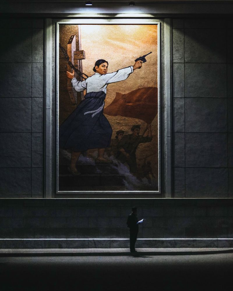 © Luke Gram - Under the light of propaganda, Pyongyang.
