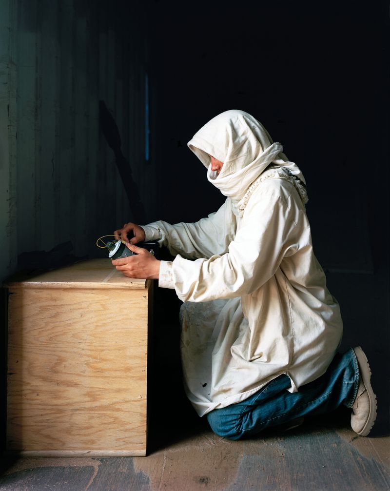 © Claire Beckett - Army Specialist Gary McCorkle playing the role of terrorist “Jibril Ihsan Hamal"