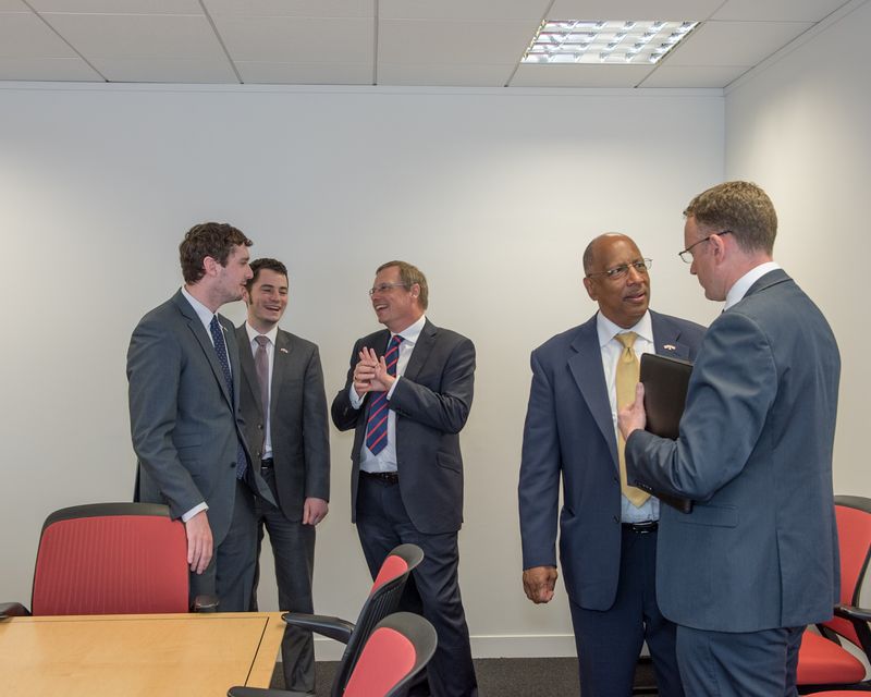 © Martin Toft - New Jersey States Assembly members visiting Jersey Finance Ltd, St Helier, Jersey. 21 April 2015 © Martin Toft