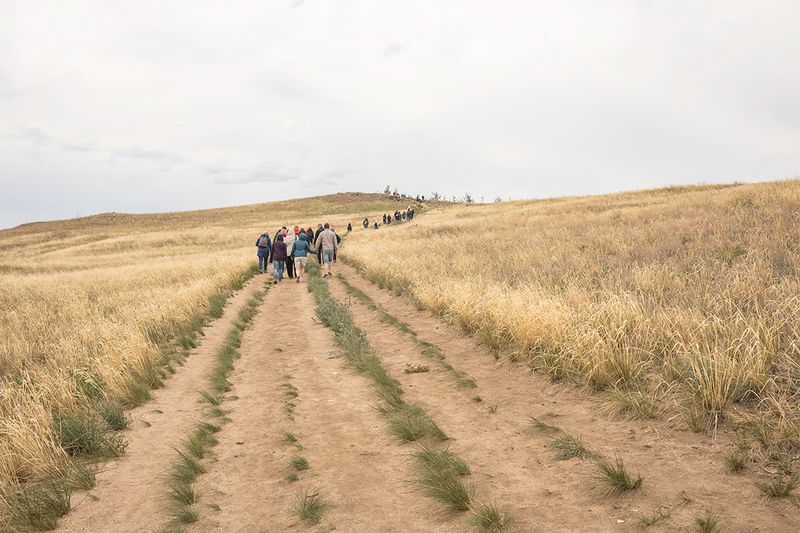 © Victoria Crayhon - Hikers on Lake Baikal Island, RF 2018 30 x 44 inch archival pigment print