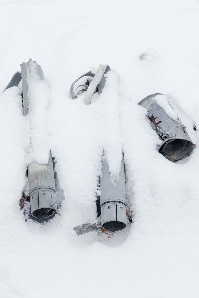 © Nazar Furyk - 19. The remains of a 122-mm rocket of a Soviet-developed salvo fire system BM-21 Grad. Moschun. December, 2023.