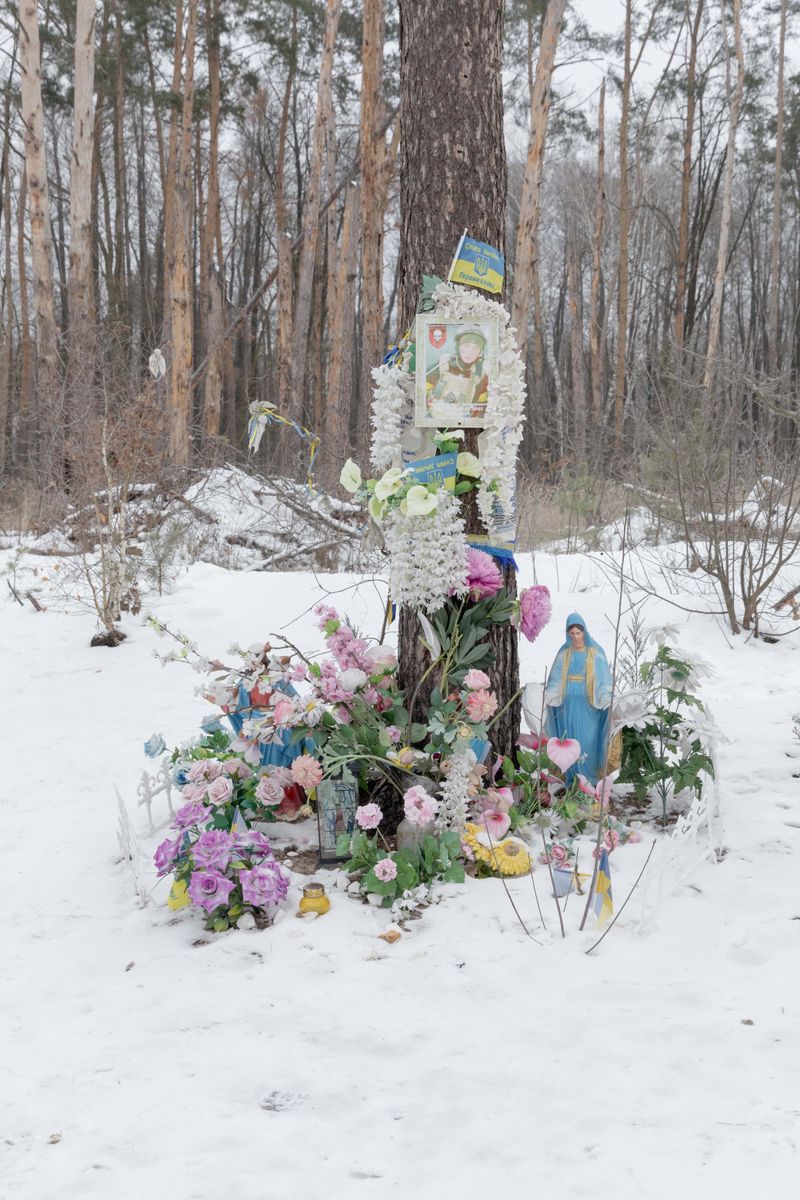 © Nazar Furyk - 18.  Memorial to the fallen soldier. Moschun. December, 2023.