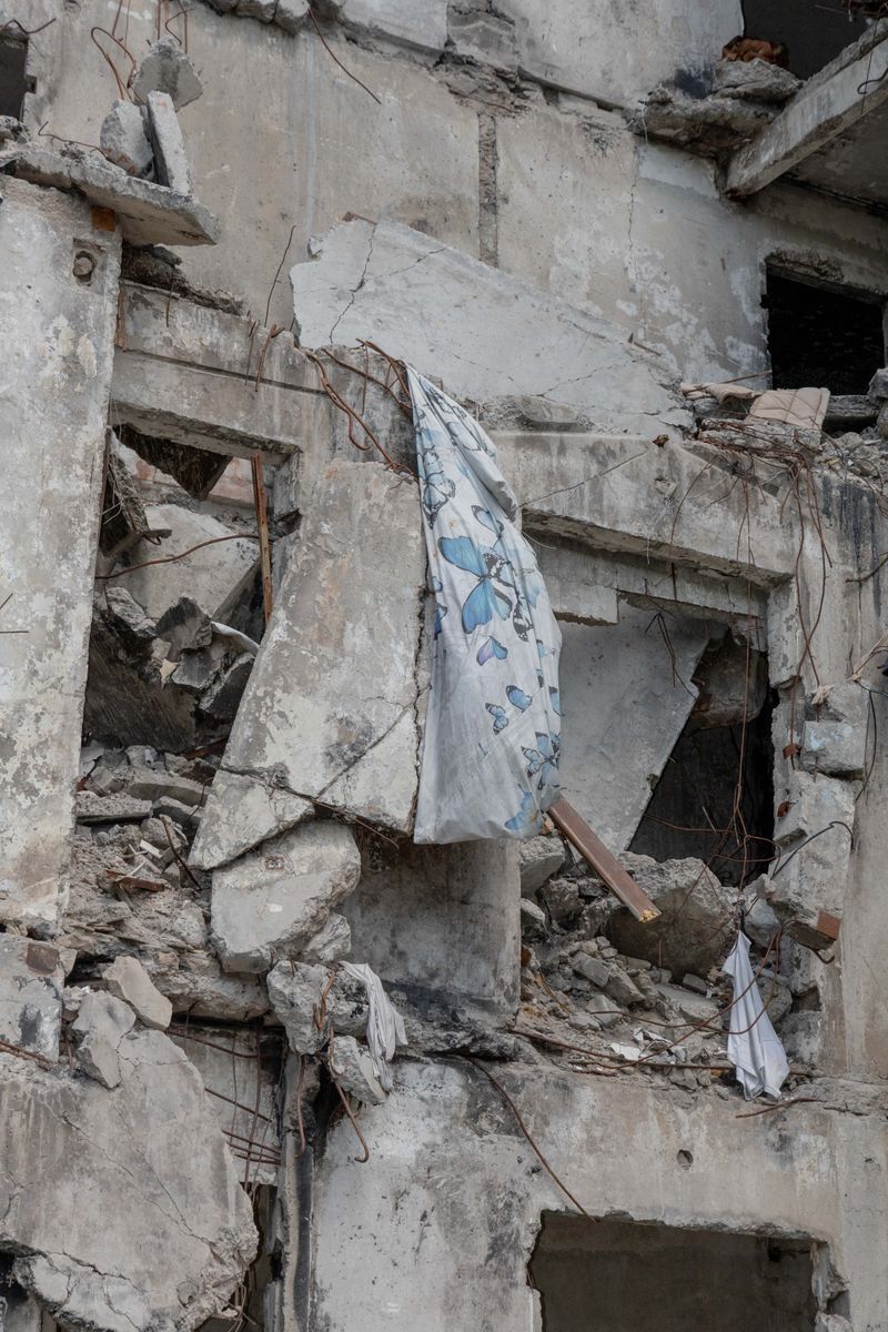 © Nazar Furyk - 17.  The Russian military dropped dozens of bombs on the high-rise buildings on Tsentralna Street in Borodyanka. July, 2023.