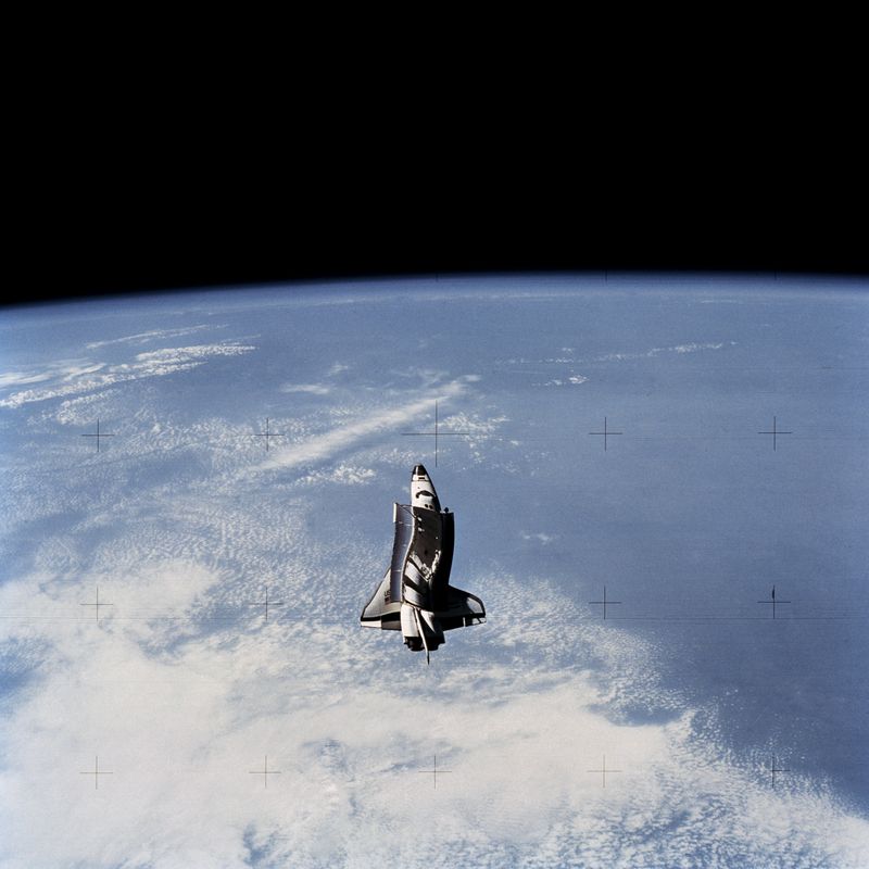 © Mackenzie Calle - Manipulated NASA image of the Space Shuttle Challenger during mission STS-7, June 1983.