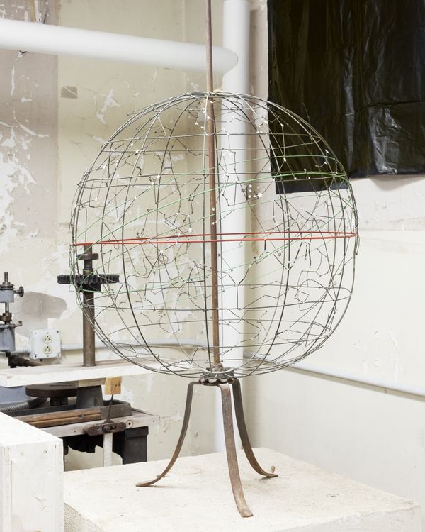 © luca spano - Old stellar globe model in the basement of the Ithaca Observatory.