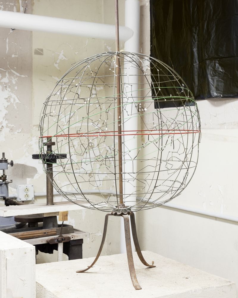 © luca spano - Old stellar globe model in the basement of the Ithaca Observatory.