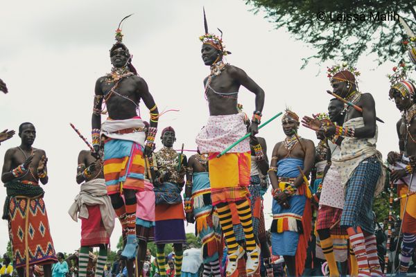© Laissa Malih - Samburu morans dancing and jumping to the lyrical of Samburu music.