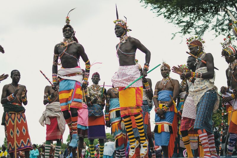 © Laissa Malih - Samburu morans dancing and jumping to the lyrical of Samburu music.