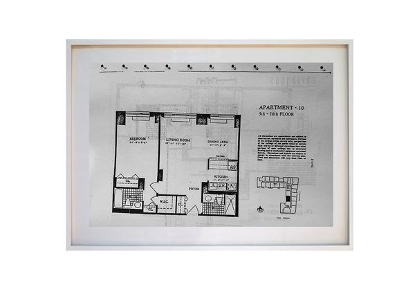 © Marilia Vieira - 'Apt 1010 Blue Print'   (2016/2023)                             Silver Gelatin Print                      7.5" x 11"