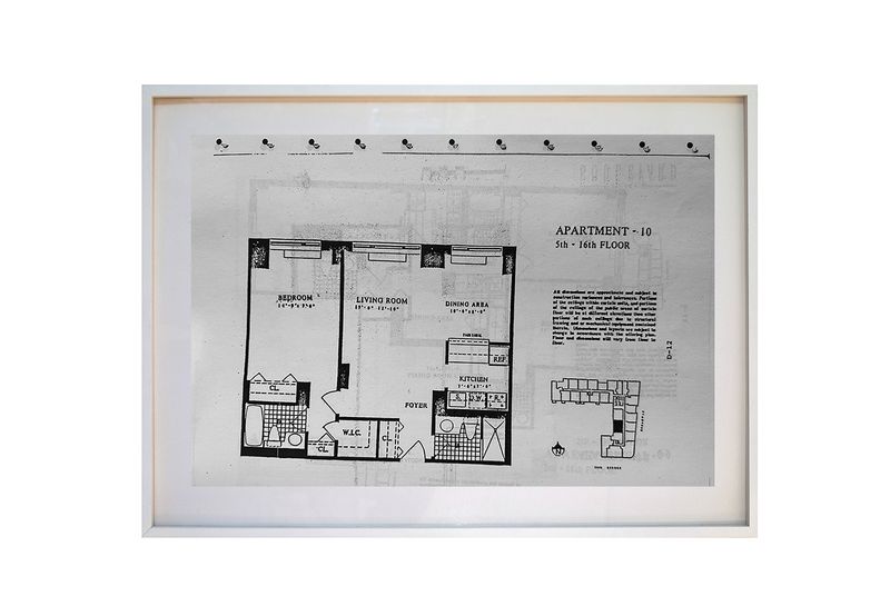 © Marilia Vieira - 'Apt 1010 Blue Print'   (2016/2023)                             Silver Gelatin Print                      7.5" x 11"
