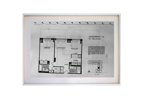 © Marilia Vieira - 'Apt 1010 Blue Print'   (2016/2023)                             Silver Gelatin Print                      7.5" x 11"