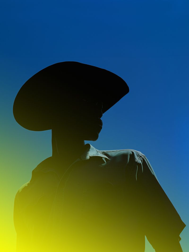 © Joseph Desler Costa - Black Cowboy Blue Yellow Bust, Joseph Desler Costa
