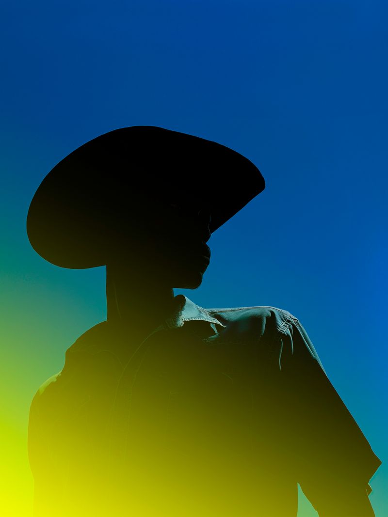 © Joseph Desler Costa - Black Cowboy Blue Yellow Bust, Joseph Desler Costa