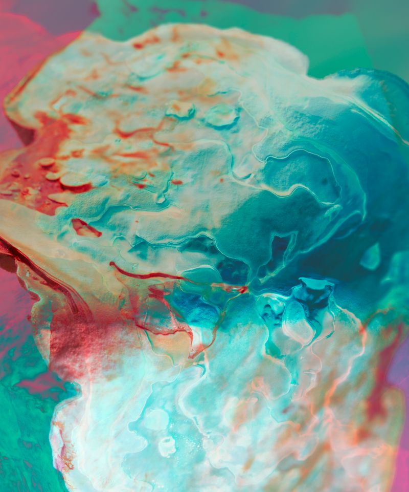 © Camila Rodrigo - mycelium, photograph altered with dyes obtained from various spores