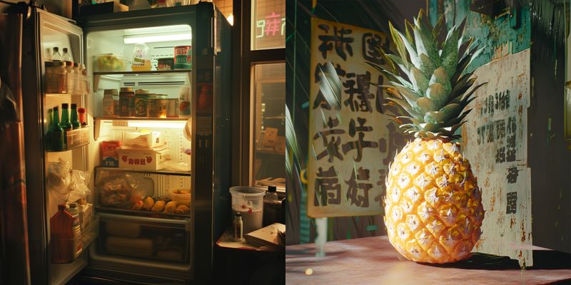 © iamhay - inside of the movie Chunking Express's refrigerator, 72.25 x 145 cm, Archival Pigment Print, Diasec Acrylic Frame.