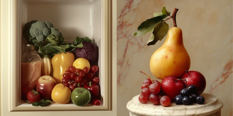 © iamhay - inside of the movie The Substance's refrigerator, 72.25 x 145 cm, Archival Pigment Print, Diasec Acrylic Frame.