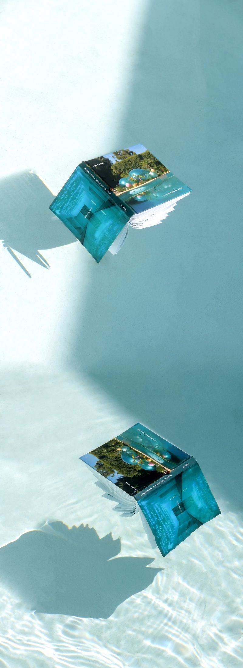 © iamhay - two physical books floating in the water