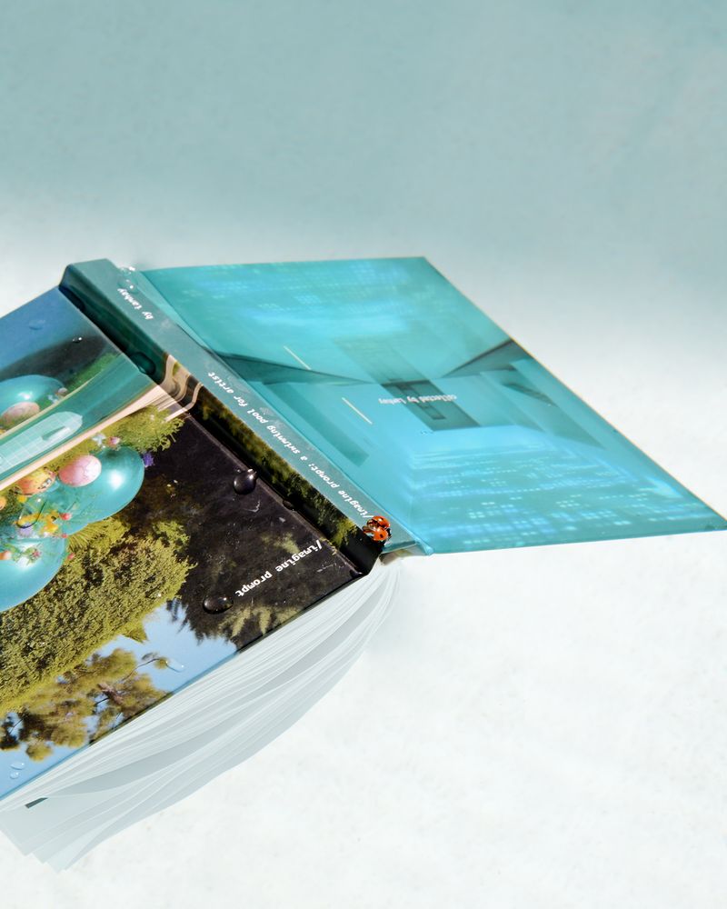 © iamhay - Book cover floating in the water and a ladybug (II)