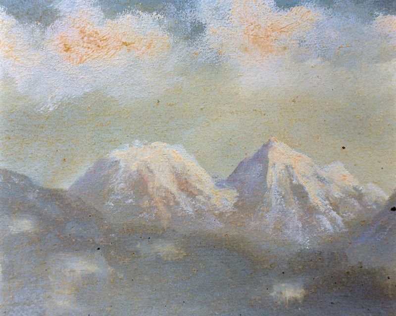 © Matevž Čebašek - A painting of the two highest mountains surrounding my grandmother's ancestral home.