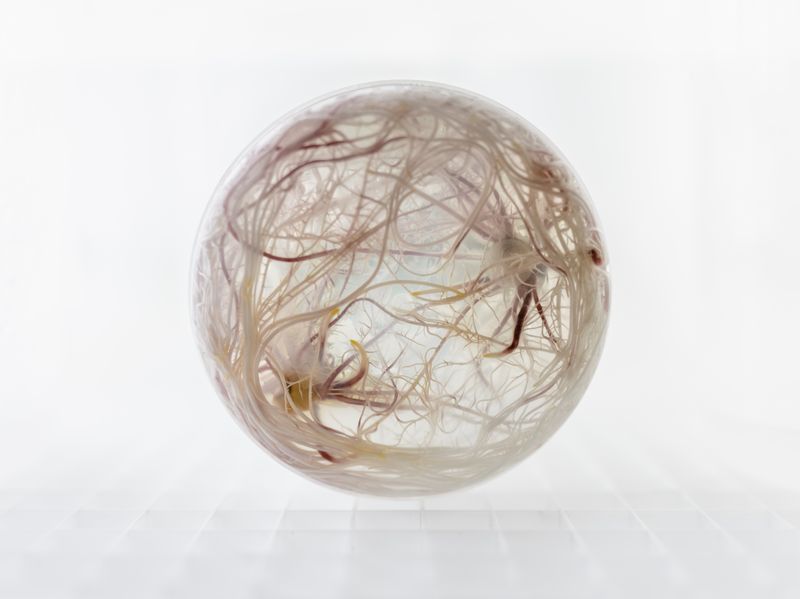© Lorenzo Poli - The Parallel Planet The constrained growth of a genetically edited root system.
