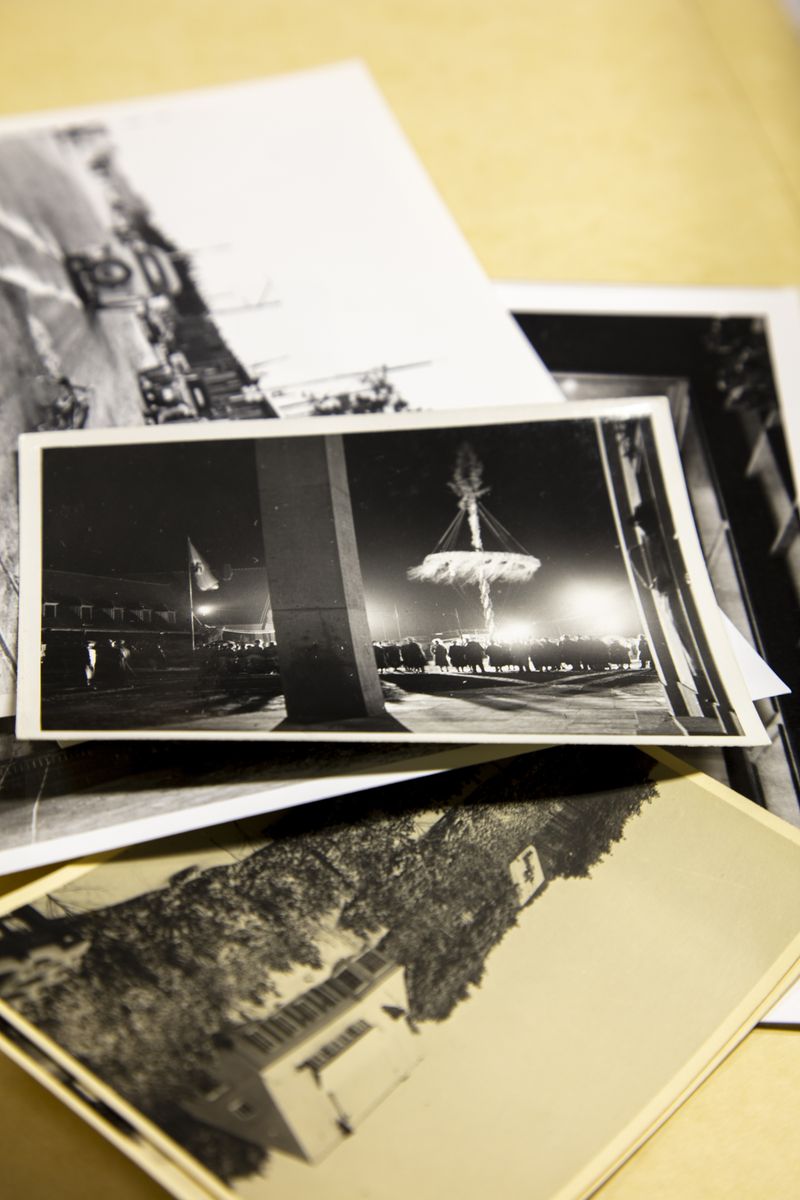 © Barbara Diener - Nazi May Day Celebration, 1938/2019. Rephotographed historical prints in the Wernher von Braun Archive in Huntsville, AL.