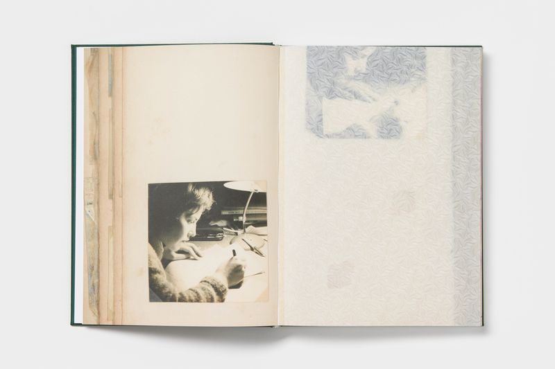 © Byron Co - Photos of Annemarie in contemplation, transparent paper sewn in between the pages. (2/2)