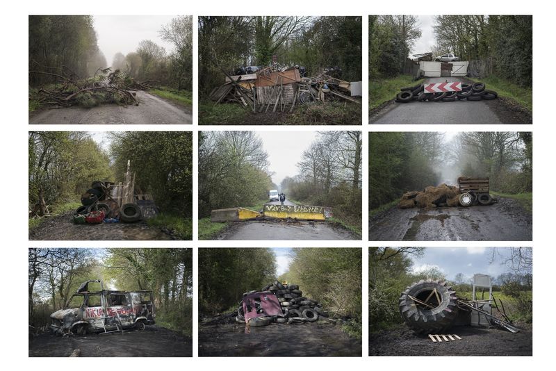 © Penelope Thomaidi - Barricades during eviction operations, ZAD de Notre Dame des Landes, France, avril 2018.