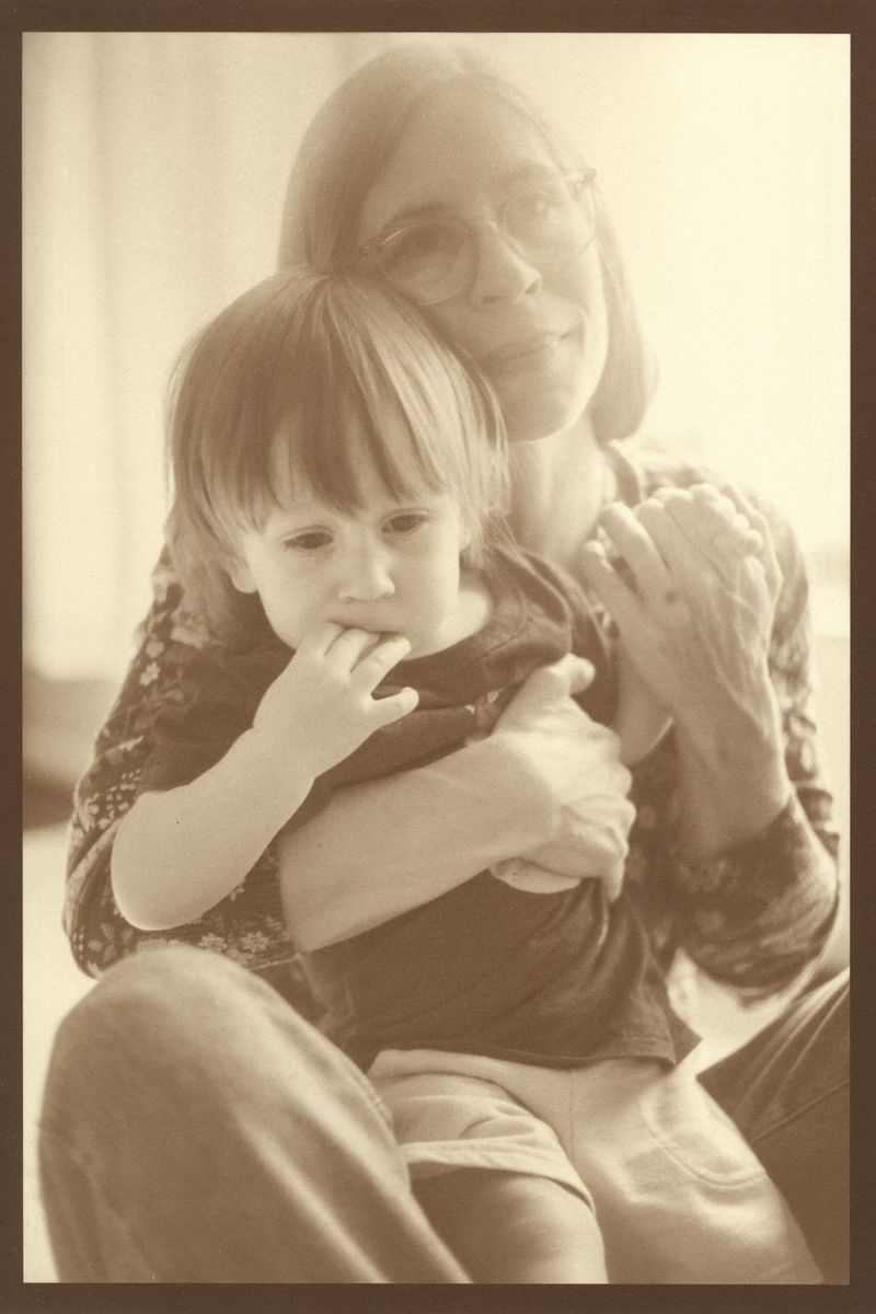 © Eleanor Oakes - Rory and Salem (1), 2023. 9x13.5" Salted paper print made with Rory's breastmilk.