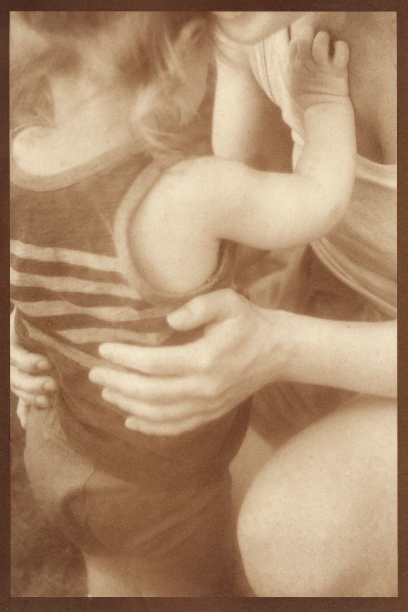 © Eleanor Oakes - Amit and Lior, 2023. 9x13.5" Salted paper print made with Amit's breastmilk.