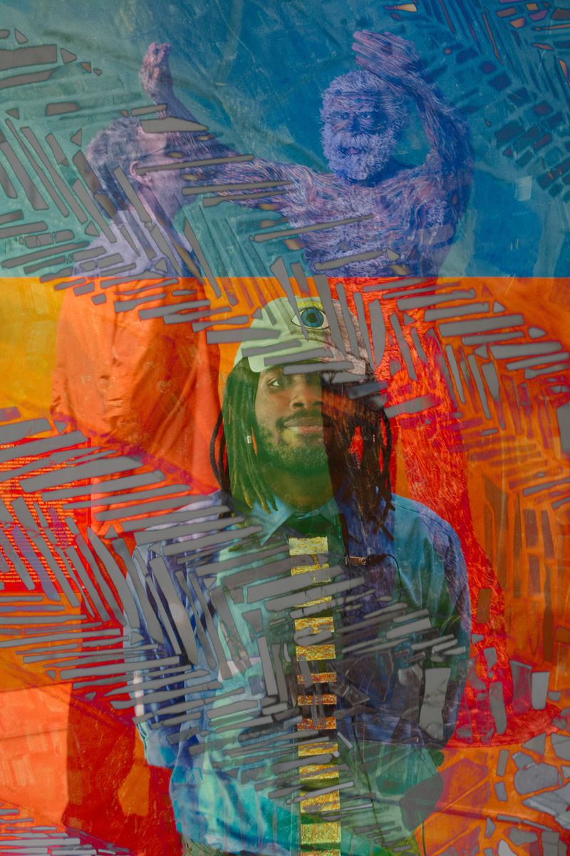 © Neil Berkowitz - "Kid Creed at Work, American Visionary Art Museum" 2021 64" x 44" Multilayer photographic archival print