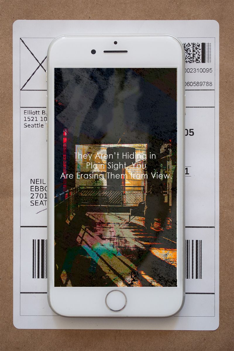 © Neil Berkowitz - "There Aren't Really Many Homeless Near Me Are There?" Detail of "Why Ask Me?", R2C3