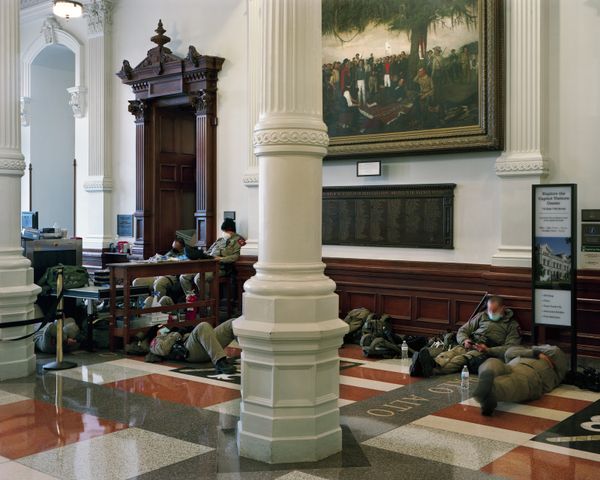 © Dawn Kim - National Guard between shifts in the Texas Capitol, day after the Jan 6 insurrection, Austin, Texas, 2021