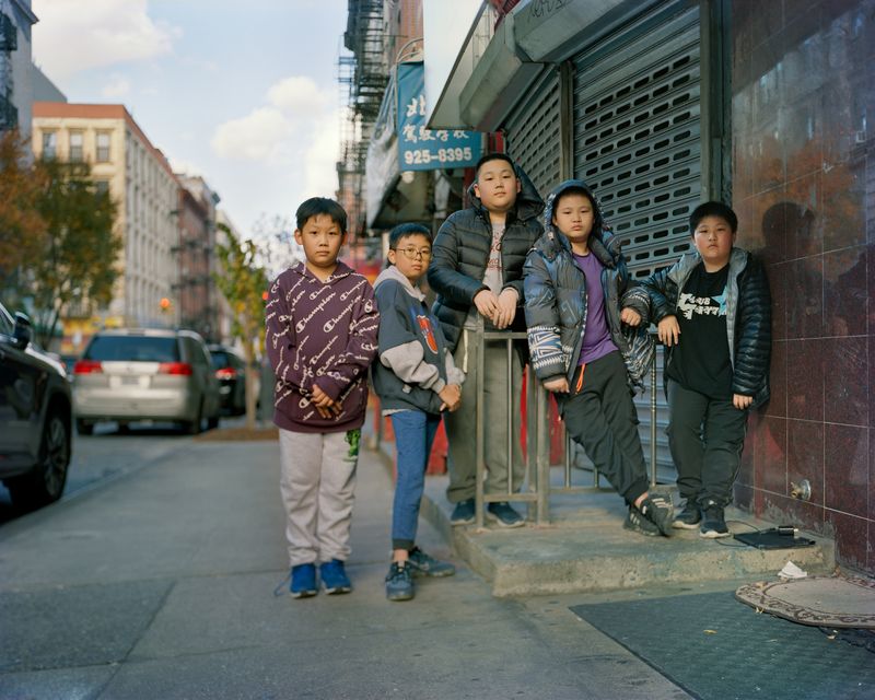 © Dawn Kim - Eric, Jason, Zijie, Alvin, and Yucheng before lunch in Chinatown, New York City, 2023