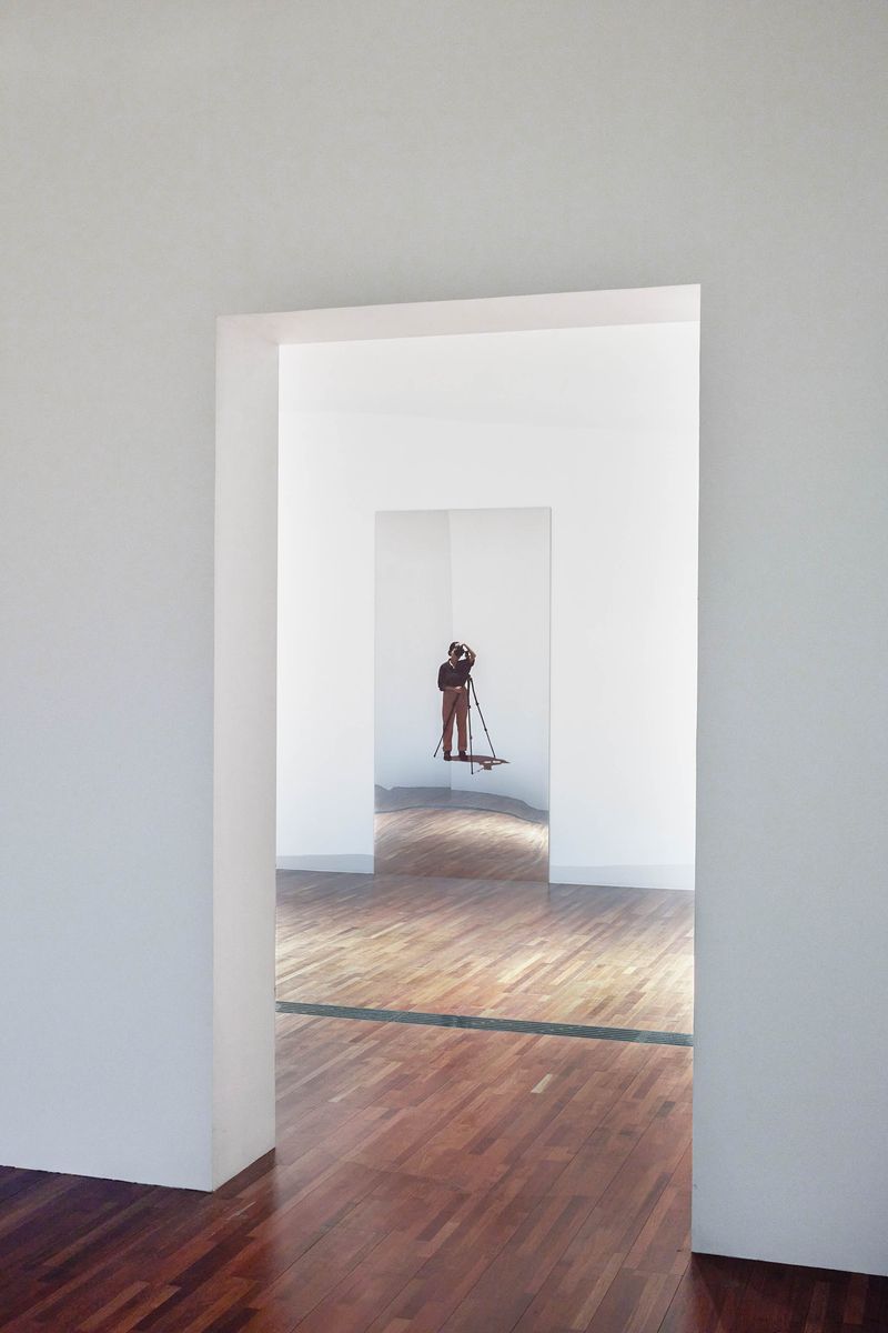 © SEULKI Ki - Installation view Across from you, 2024UV print on acrylic mirror, 119 x 239cm(7ea)
