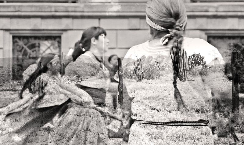 © Laurene Praget - Sintony - Guerreras Mexicas Group of women dancing together in the street, Mexico City